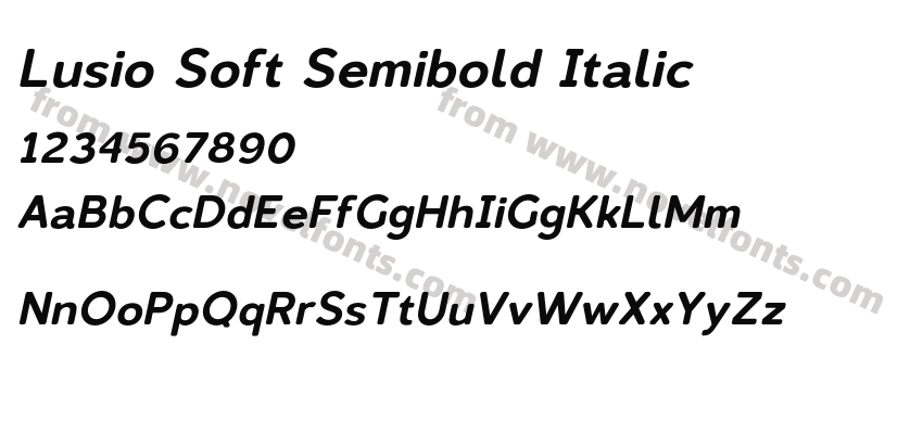 Lusio Soft Semibold ItalicPreview