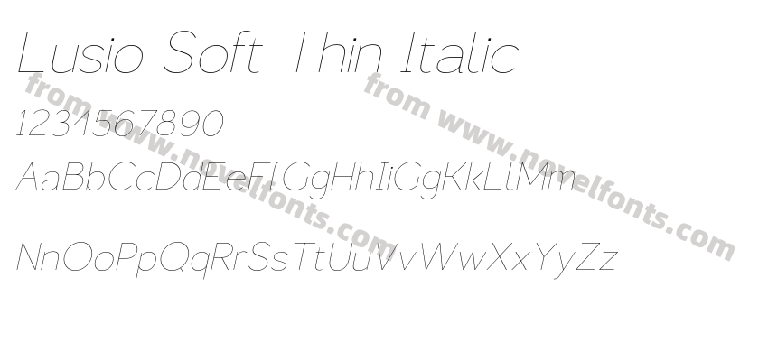 Lusio Soft Thin ItalicPreview