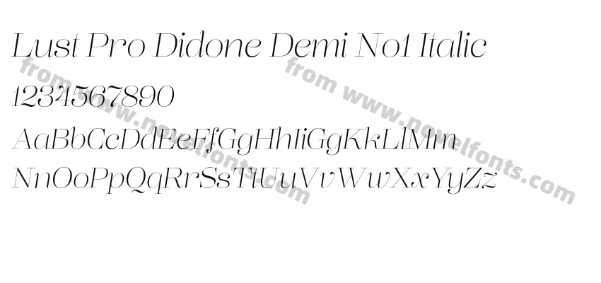 Lust Pro Didone Demi No1 ItalicPreview