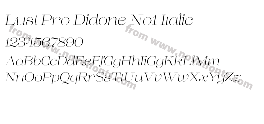 Lust Pro Didone No1 ItalicPreview