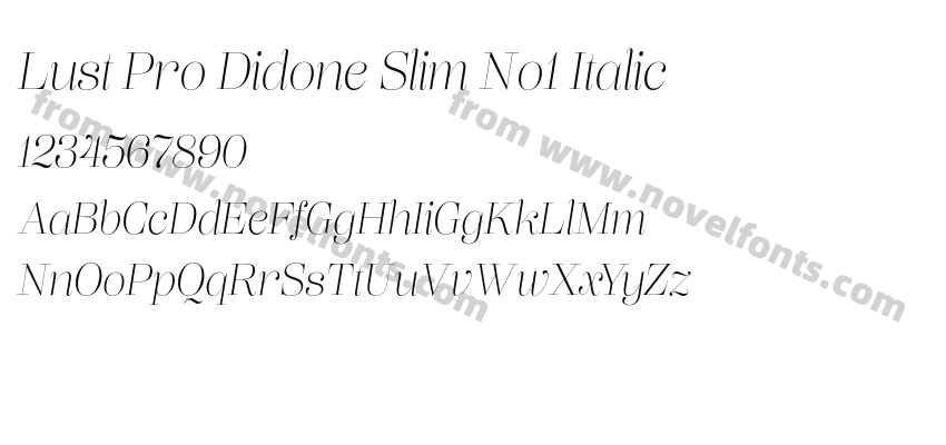 Lust Pro Didone Slim No1 ItalicPreview