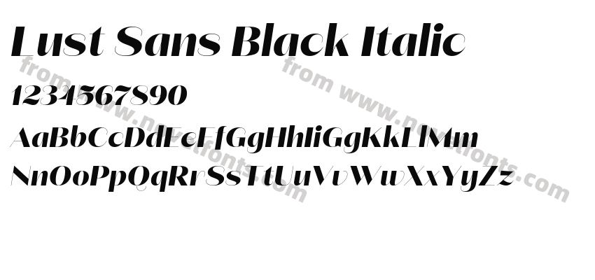 Lust Sans Black ItalicPreview