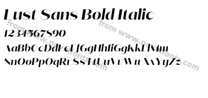 Lust Sans Bold ItalicPreview
