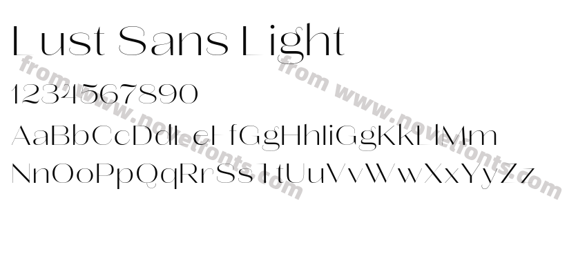 Lust Sans LightPreview