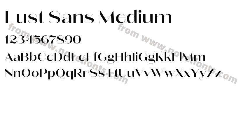Lust Sans MediumPreview