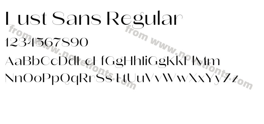 Lust Sans RegularPreview