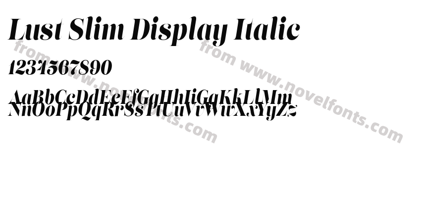 Lust Slim Display ItalicPreview