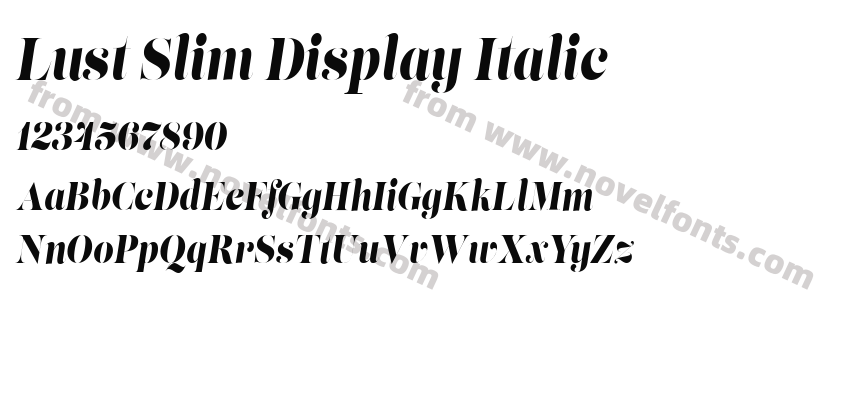 Lust Slim Display ItalicPreview