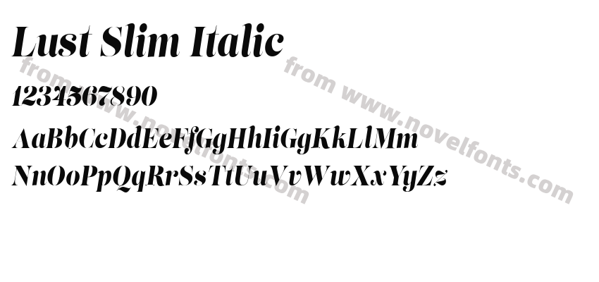 Lust Slim ItalicPreview