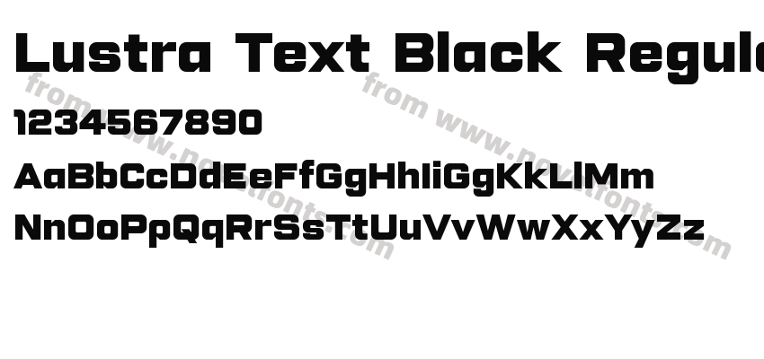 Lustra Text Black RegularPreview