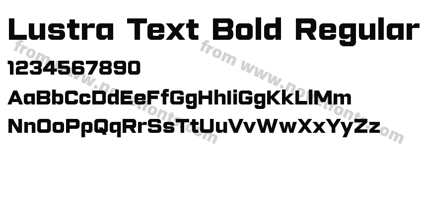 Lustra Text Bold RegularPreview