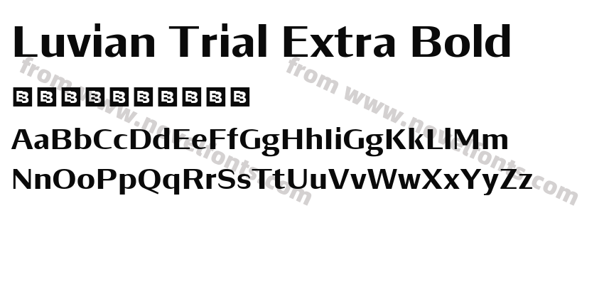 Luvian Trial Extra BoldPreview