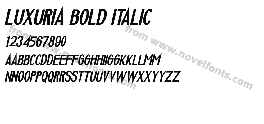 Luxuria Bold ItalicPreview