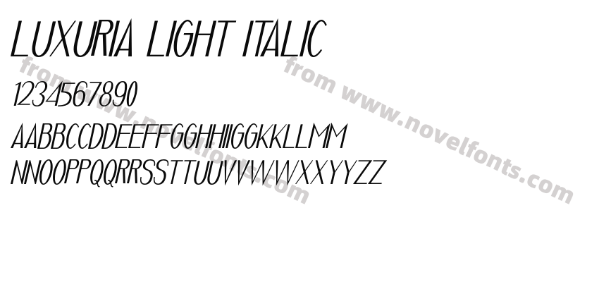 Luxuria Light ItalicPreview