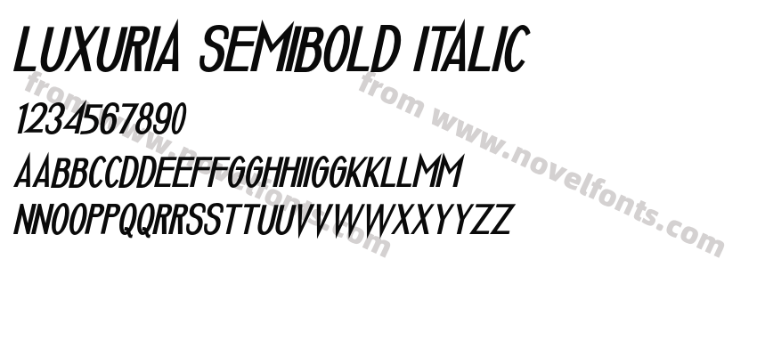 Luxuria Semibold ItalicPreview
