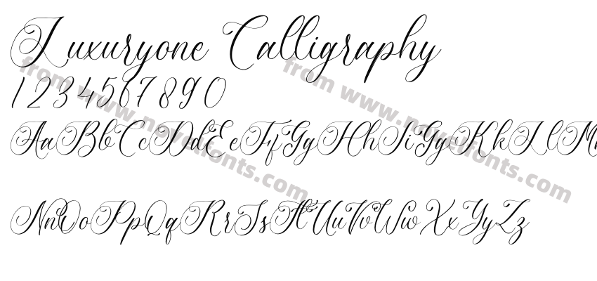 Luxuryone CalligraphyPreview