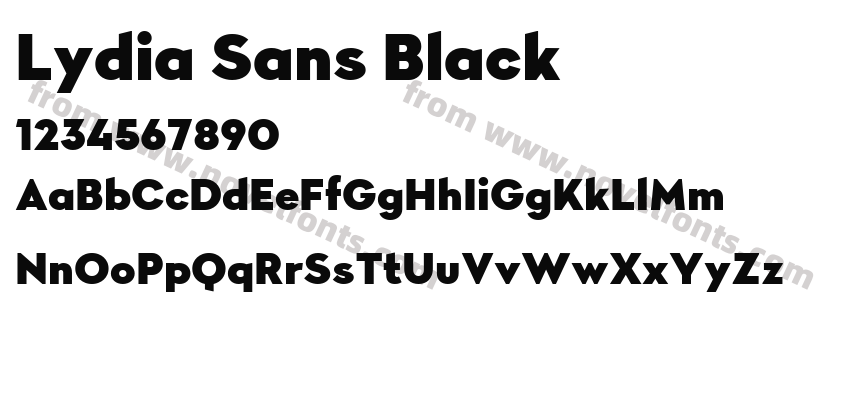 Lydia Sans BlackPreview