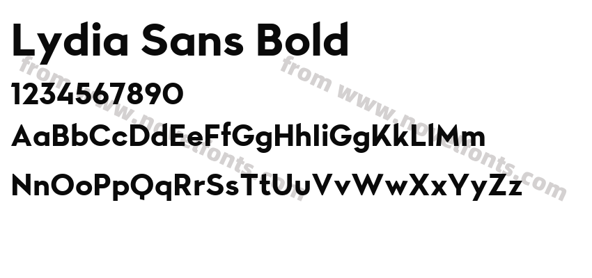 Lydia Sans BoldPreview