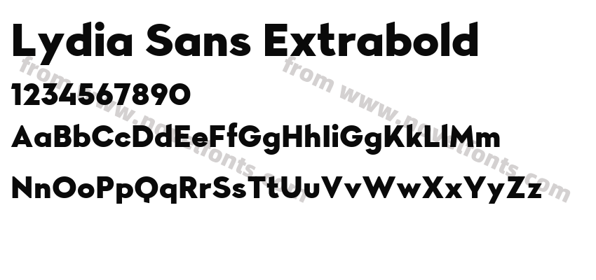 Lydia Sans ExtraboldPreview