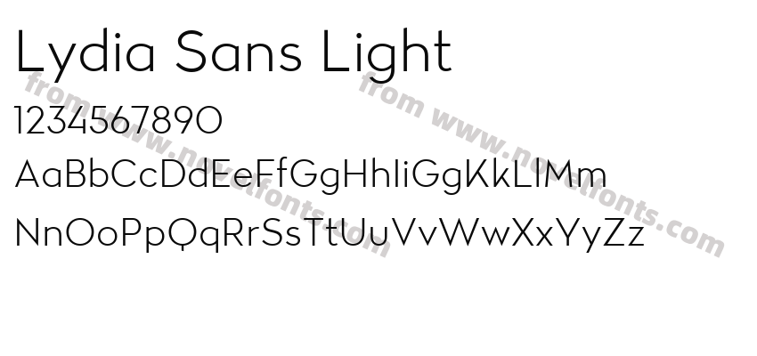 Lydia Sans LightPreview