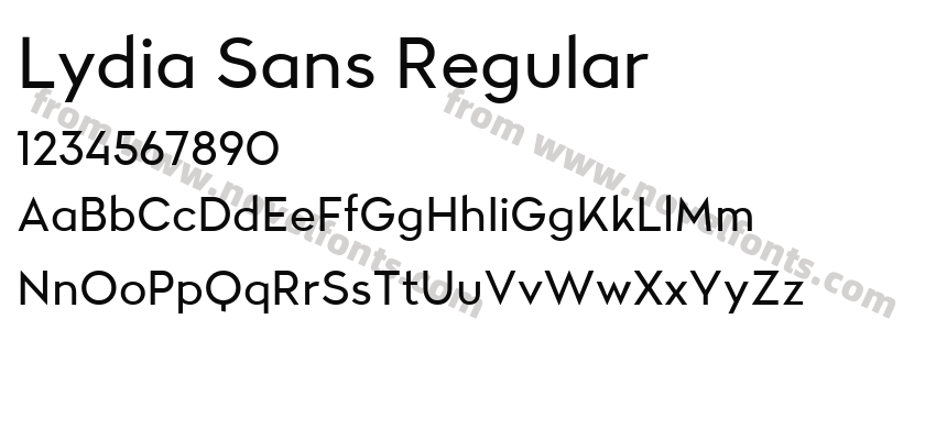 Lydia Sans RegularPreview
