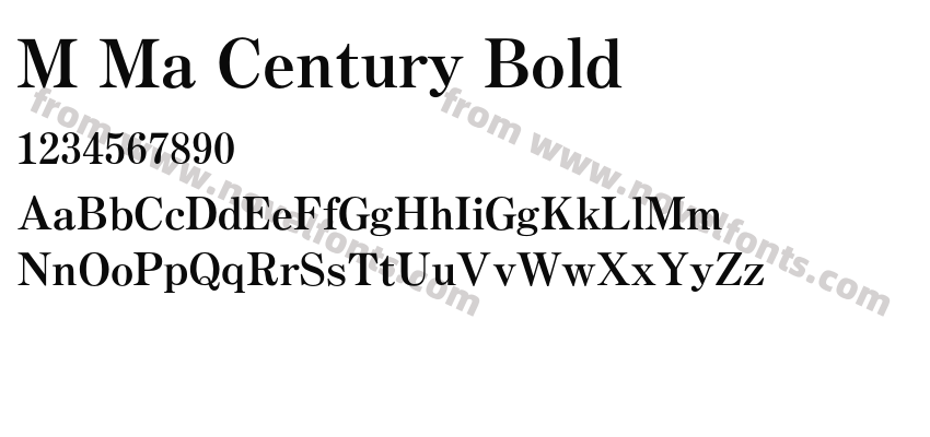 M Ma Century BoldPreview