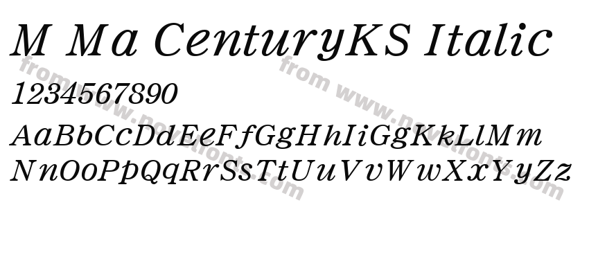 M Ma CenturyKS ItalicPreview