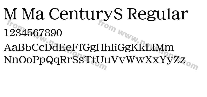 M Ma CenturyS RegularPreview