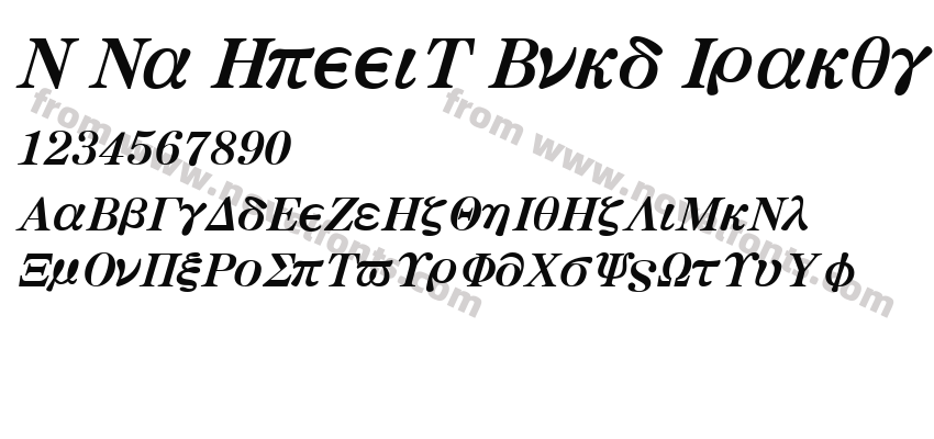 M Ma GreekS Bold ItalicPreview