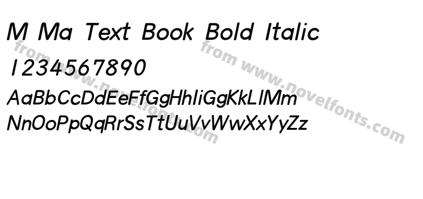 M Ma Text Book Bold ItalicPreview
