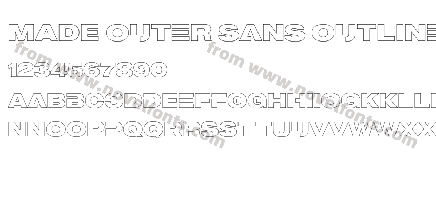 MADE Outer Sans Outline Alt BlackPreview