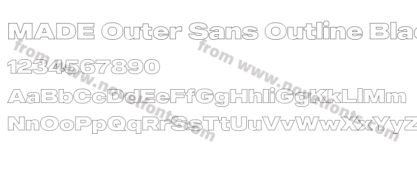 MADE Outer Sans Outline BlackPreview