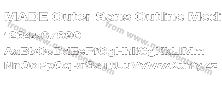 MADE Outer Sans Outline MediumPreview