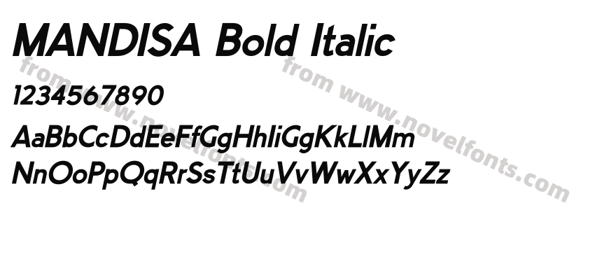 MANDISA Bold ItalicPreview