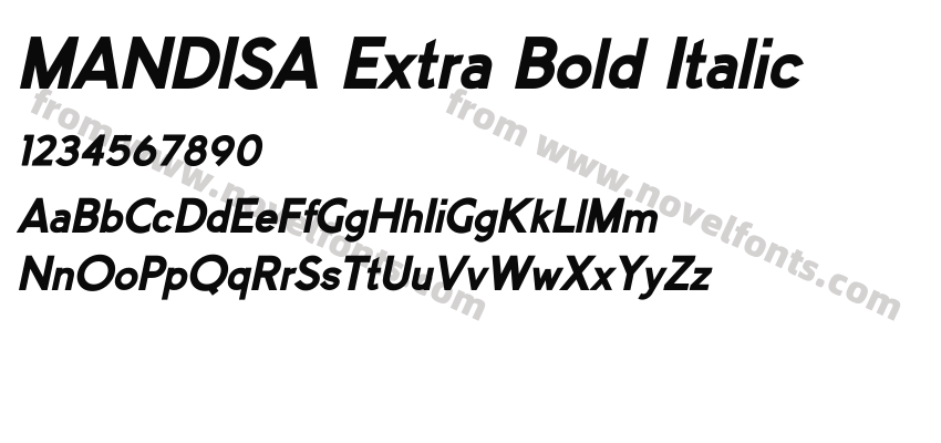 MANDISA Extra Bold ItalicPreview
