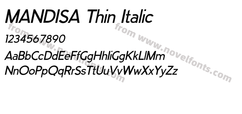 MANDISA Thin ItalicPreview