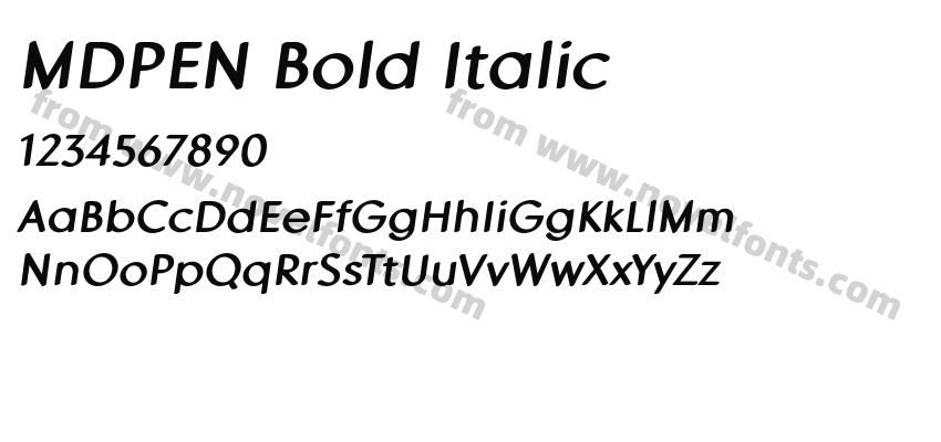 MDPEN Bold ItalicPreview