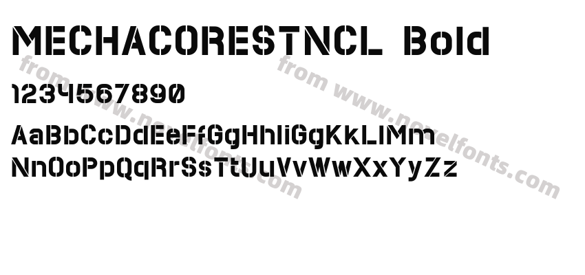 MECHACORESTNCL BoldPreview
