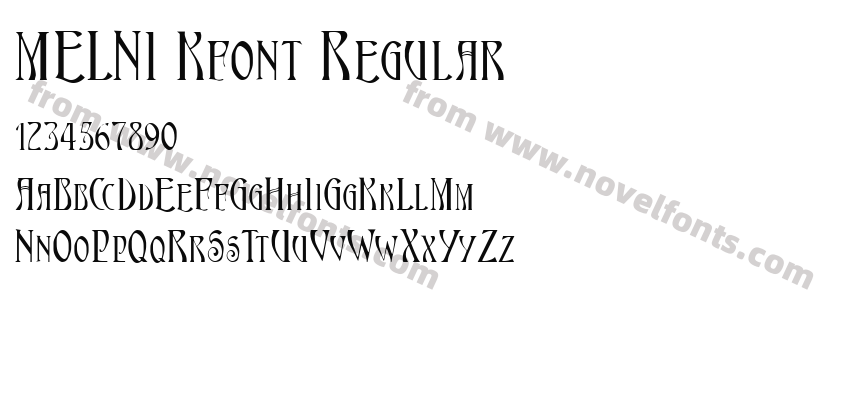 MELNI Kfont RegularPreview