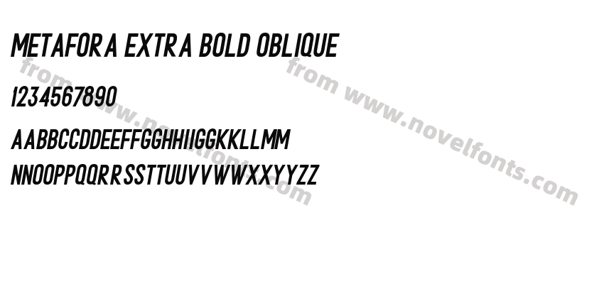 METAFORA Extra Bold ObliquePreview