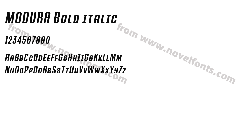 MODURA Bold italicPreview