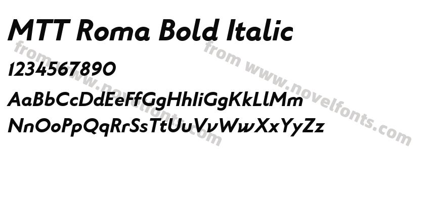 MTT Roma Bold ItalicPreview