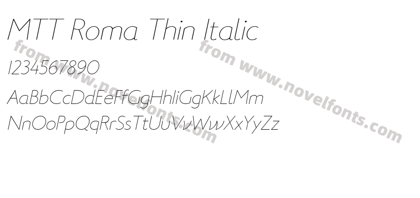 MTT Roma Thin ItalicPreview