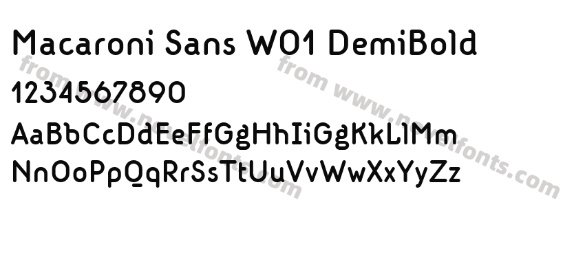 Macaroni Sans W01 DemiBoldPreview