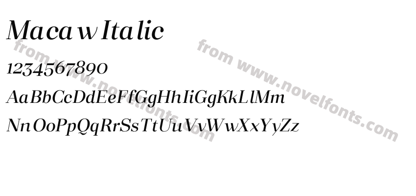 Macaw ItalicPreview