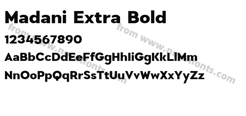 Madani Extra BoldPreview
