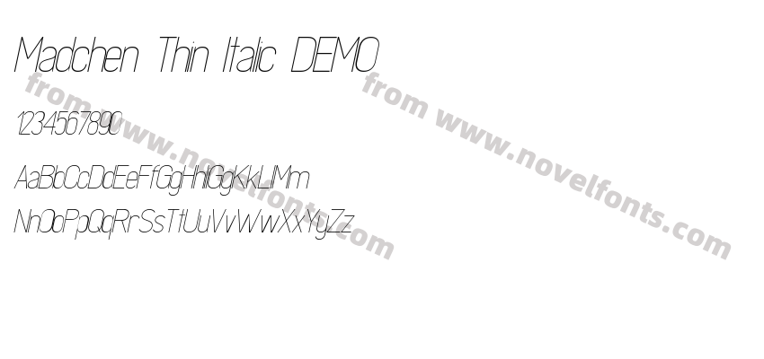 Madchen Thin Italic DEMOPreview