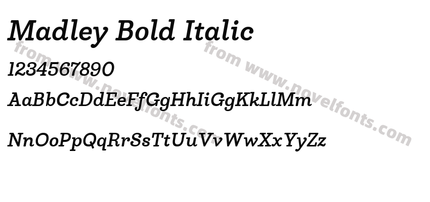Madley Bold ItalicPreview