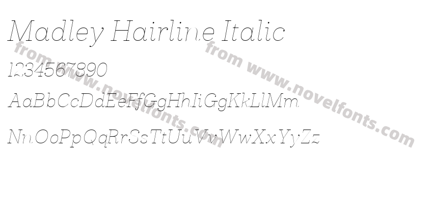 Madley Hairline ItalicPreview