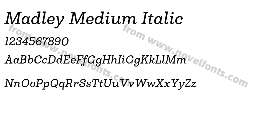 Madley Medium ItalicPreview